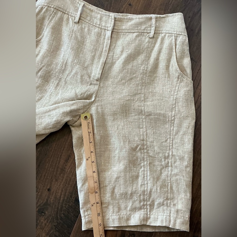 St. John Sport Women’s Linen Beige Shorts (Size 12) - Picture 11 of 11